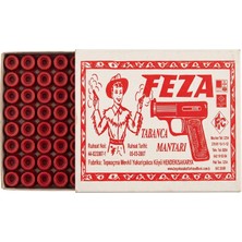 Feza Nostaljik Oyuncak Tabanca Mantarı - Klasik Şerit Mantar (50'li Paket)