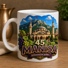 Ajans 313 45 Manisa Şehzadeler Şehri Sultan Camii ve Üzüm Temalı Baskılı Kupa Bardak