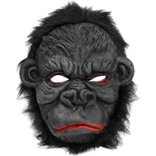 Goril Lateks Et Maske - Gerçekçi Kürklü Goril Yüz Kostüm Maskesi