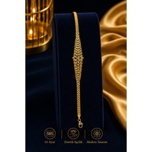 Aks Gold 14 Ayar Altın Muhteşem Şehrazat Bileklik 4,56 Gram 19 cm