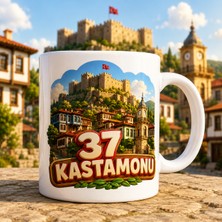 Ajans 313 37 Kastamonu Kalesi ve Saat Kulesi Temalı Baskılı Kupa Bardak