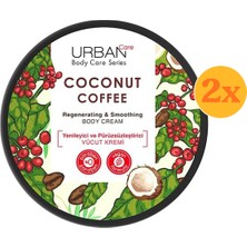 Urban Care Coconut Coffee Yenileyici ve Pürüzsüzleştirici Vücut Kremi 200 Ml- Vegan - 2 Adet