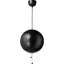 IKEA Modern Siyah Sarkıt Lamba 35 cm - Şık Ev Ofis Dekoratif Aydınlatma - Modern Tasarım