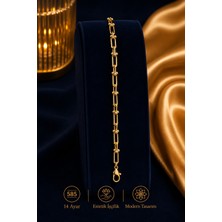 Aks Gold 14 Ayar Altın Toplu Ataç Bileklik 5,26 Gram 18 cm