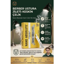 100 Lü Berber Ustura Jileti - Yarım Jilet- Berber Jileti Nano Absolute 722127