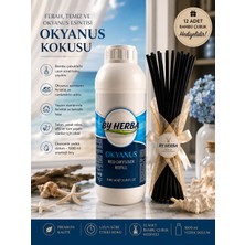 By Herba Okyanus Çubuklu Oda Kokusu Yedeği 1000 ml + 12 Adet Bambu Çubuk Hediye