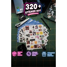 Menejer 320'li Shitpost & Komik Meme Sticker Seti ( A5 Boyutunda 8 Sayfa) - Laptop, Telefon, Defter Çıkartma Paketi, Tükenmez Kalem Hediyeli