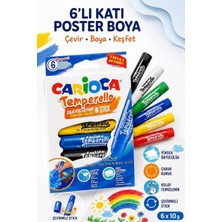 The Monarch Co Temperello 6'lı Katı Poster Stick Boya (6X10G) - Yıkanabilir ve Çabuk Kuruyan