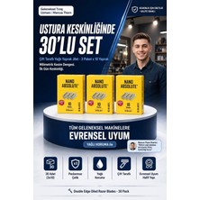 Transformacion 30LU Çift Taraflı Yağlı Yaprak Tıraş Jileti Seti 3X10 Yaprak Ustura Bıçağı 723590