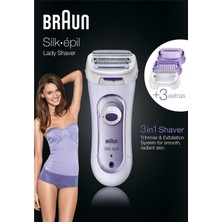 Happy Trend Braun Silk-Épil Lady Shaver (Elektrikli Kadın Traş Bıçağı Kuru ve Islak Kullanılabilir (Islak ve Kuru)