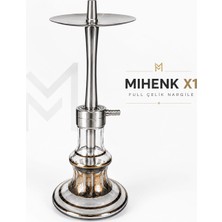 Han Tobacco Mihenk X1 Full Çelik Nargile Takımı 45 cm + Marpuç + Çelik Marpuç Başlığı + Nargile Çantası