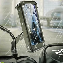 Happy Trend Coverzone Bisiklet Motosiklet ve Scooter Için Dikiz Ayna Uyumlu Telefon Tutucu Universal Modellere Uyumlu Kolay Kurulum ve Kullanım Ds-Mth3