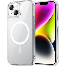 Bukas iPhone 14 Uyumlu Kamera Korumalı Magsafe Wireless Şarj Özellikli Şeffaf Kılıf