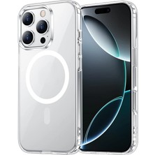 Bukas iPhone 16 Pro Max Uyumlu Kamera Korumalı Magsafe Wireless Şarj Özellikli Şeffaf Kılıf