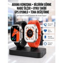 Hace Bazaar Yeni Model Akıllı Saat Ultra Smaart Watch Gümüş Kasa 45MM Titreşim