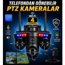 Wificam 4 Kameralı 6 Motor Elektrikli Wifi Ptz Akıllı Kamera