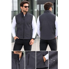 D-Star Erkek Softshell Yelek Içi Polar Su Itici Rüzgar Geçirmez 3 Cepli Outdoor Spor Yelek
