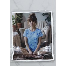 Tb Moda %100 Pamuk Desenli Kadın Pijama Takımı