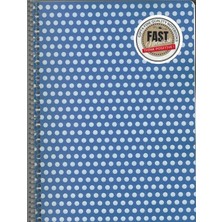 Gıpta Fast Notebook Spiralli Pp. Kapak A4 80YP. Kareli Defter 8571 - Tekli