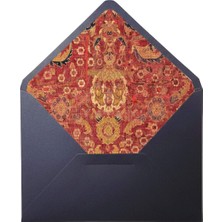 Bazen Defter Kilim Desenli Siyah Zarf