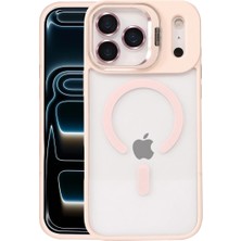 Gees Global Joko Apple Iphone 17 Pro Max Remim Lensli Magsafe Standlı Kapak - Pembe