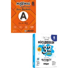 Artı Zeka Yayınları 8. Sınıf Maximal Matematik Soru Bankası (A) + Ankara Yayınları Matematik 32 Haftalık Deneme