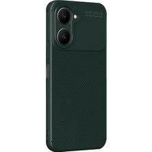 Gees Global Vivo Y18 Kılıf Auto Focus Karbon Kapak - Koyu Yeşil