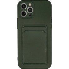 Gees Global Apple Iphone 12 Pro Max Kılıf Kelvin Kartvizitli Silikon - Koyu Yeşil