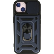 Gees Global Apple Iphone 15 Kılıf Pars Lens Yüzüklü Silikon - Lacivert