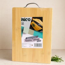Royaleks Metal Kulplu Bambu Kesme Tahtası 26X36X1.7 cm