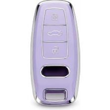 Autohan Keys Lüx Audi Için Nano Kaplama Anahtar Kılıfı, Lila