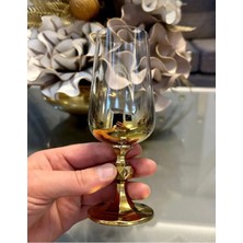 Papatyam Dekor Bohemia Kristal Titanyum Kaplama Kahve Yanı Su Bardağı 6 Adet 180CC