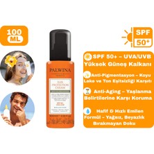 Palwina SPF 50+ Leke Karşıtı Güneş Kremi 100 ml - Anti Aging & Aydınlatıcı Yüz & Vücut Güneş Koruyucu Krem (Beyazlık Bırakmaz)