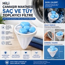 Hili Çamaşır Makinesi Saç ve Tüy Toplayıcı Filtre – Yıkanabilir Tekrar Kullanılabilir Tüy Toplama Aparatı