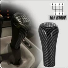 Fvr Bmw E92 E93 E46,E90,F20,F30,E39,E60,F10 Byeaz Işıklı Vites Topuzu 6 Ileri  Karbon Fiber Desenli