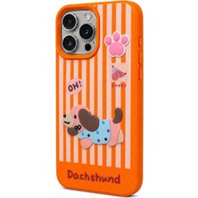 Iphone 16 Pro Max Uyumlu Sevimli Köpek Desenli Arka Kapak Kılıf
