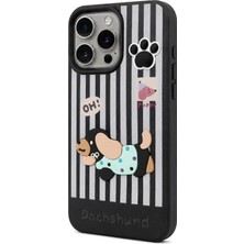 Iphone 15 Pro Max Uyumlu Sevimli Köpek Desenli Arka Kapak Kılıf