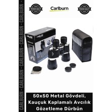 Carlburn #dürbün Mavi Mercekli Uzak 50X50 Metal Gövdeli Kauçuk Kaplamalı Avcılık Gözetleme Dürbün