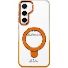 Samsung Galaxy S25 Plus Uyumlu Renkli Yüzük Stantlı Mika Kılıf