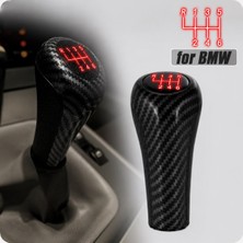 Fvr Bmw E92 E93 E46,E90,F20,F30,E39,E60,F10 Kırmızı Işıklı Vites Topuzu 6 Ileri Karbon Fiber Desenli