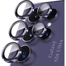Samsung Galaxy S24 Ultra Uyumlu Kamera Koruyucu Lens  Lens Koruması Çerçeve - Mor [5'li Set]