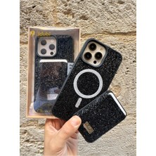 Iphone 16 Pro Max Taşlı Diamond Kartlıklı Cüzdanlı Premium Kılıf Arka Kapak Taşlı