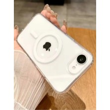 Iphone 16E Uyumlu Mika Magsafe Özellikli Şeffaf Sararmaz Lüx Sert Kılıf Arka Kapak