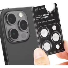(Safir Aparatlı) Iphone 16 Pro Max Kamera Lensi Koruyucu Kamera Camı Çıkartma Aparatlı