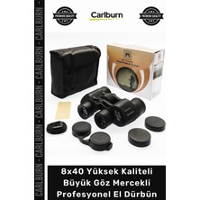 Carlburn Özel Üretim Nico Optik Net Görüş Sunan 8X40 Yüksek Kaliteli Büyük Göz Mercekli Profesyonel El Dürbün