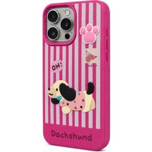Iphone 15 Pro Max Uyumlu Sevimli Köpek Desenli Arka Kapak Kılıf