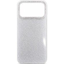 Iphone 17 Pro Simli Taşlı Şık Arka Kapak Kılıf