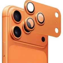 17 Pro Max Tam Kapatan Renkli Çerçeveli Kamera Koruyucu Lens Full Koruma