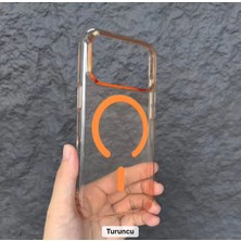 Iphone 17 Pro Uyumlu Mika Magsafe Özellikli Şeffaf Sararmaz Lüx Sert Kılıf Arka Kapak