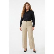 Kadın Kumaş Pantolon Yan Lastilkli Klasik BGL-ST01392